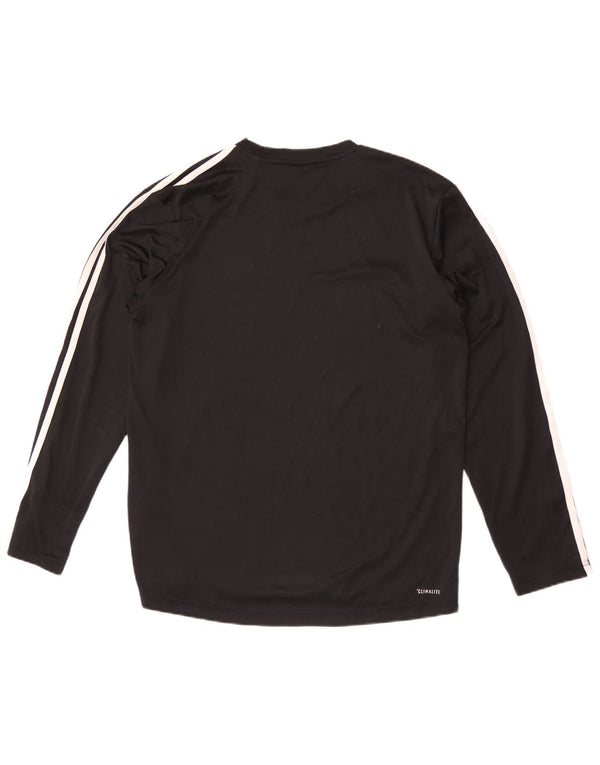 Adidas Uomo Climalite Top manica lunga grande poliestere nero