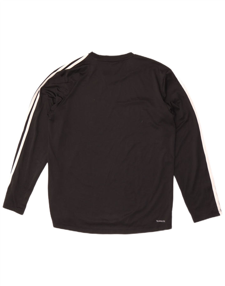 Adidas Uomo Climalite Top manica lunga grande poliestere nero