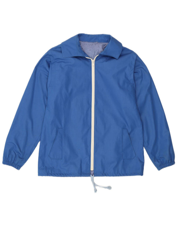 Giubbotto bomber da donna VINTAGE UK 12 poliestere blu medio