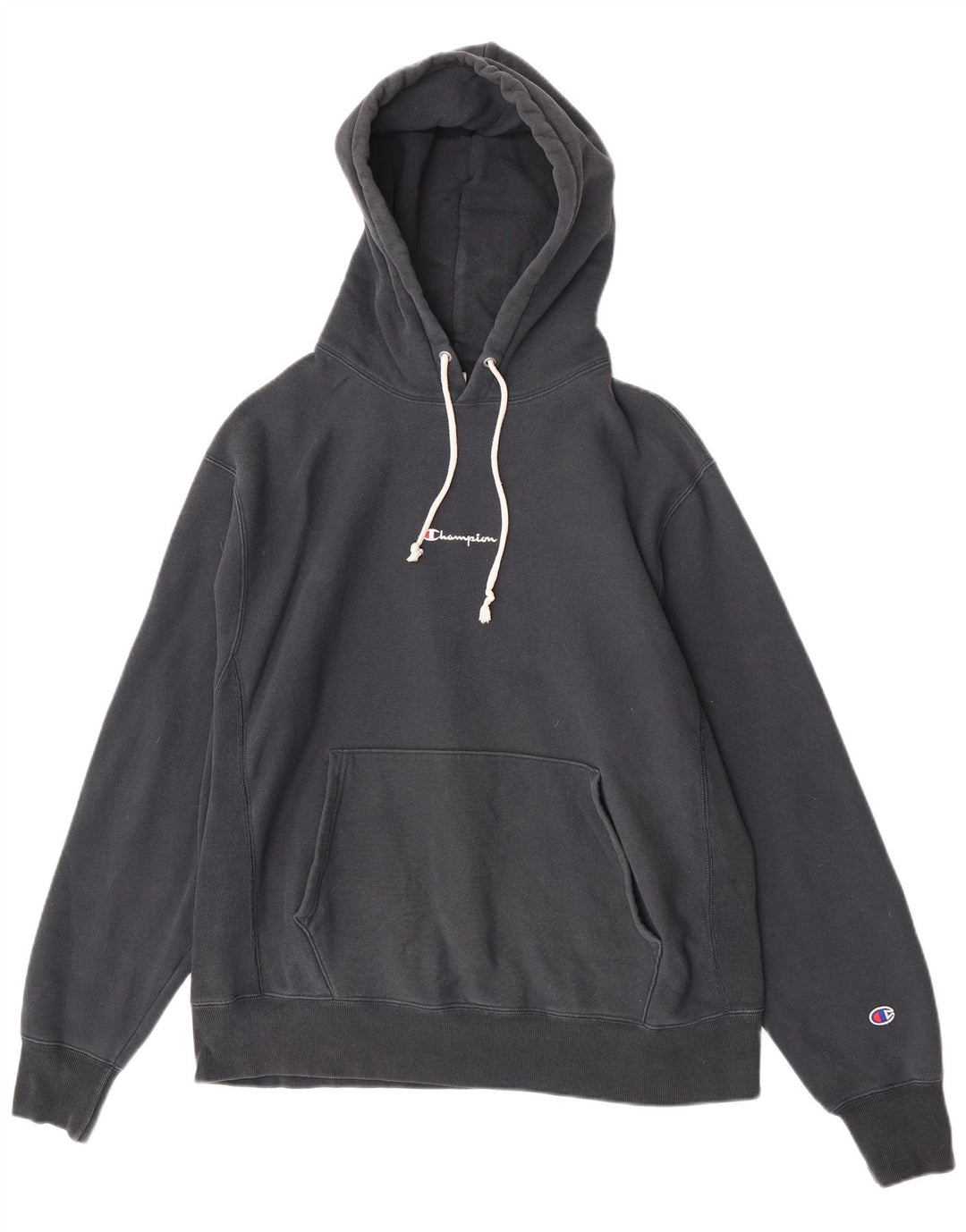 Maglione con cappuccio da uomo Champion grande in cotone nero