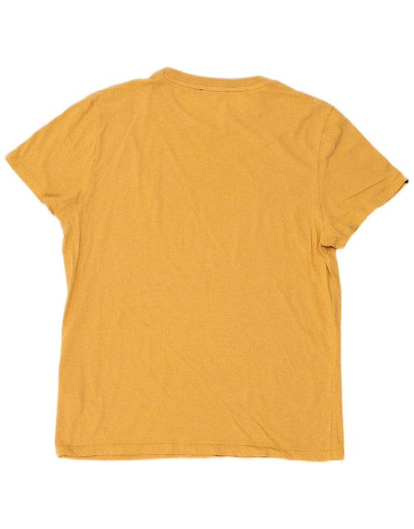 T-shirt da uomo Superdry Top 2XL cotone chiazzato giallo