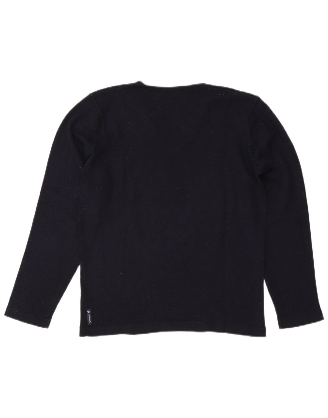 Armani Jeans Maglione da uomo con scollo a V in lana color block medio blu navy