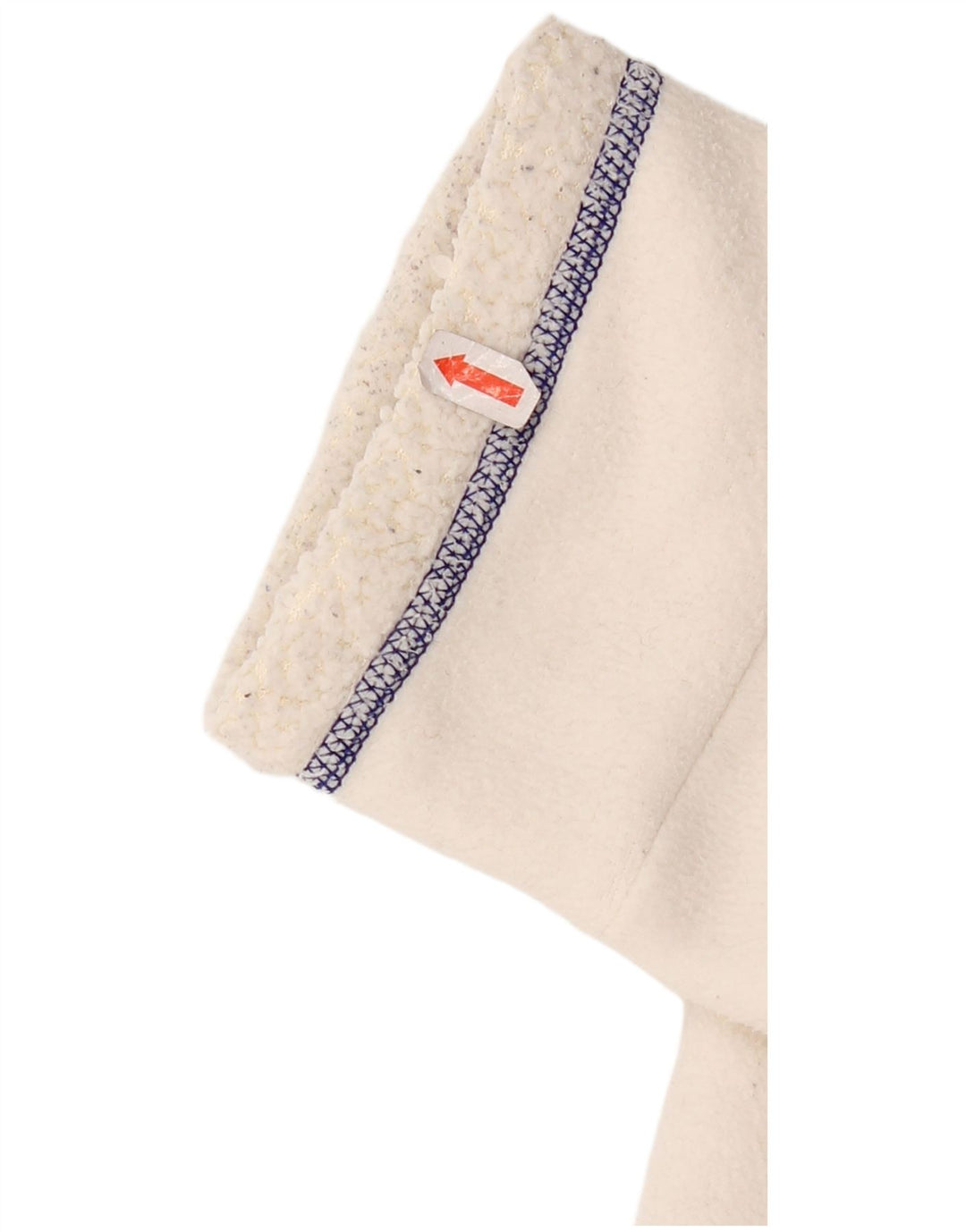 Giacca in pile con cappuccio da donna Adidas UK 10 Small Off White Poliestere