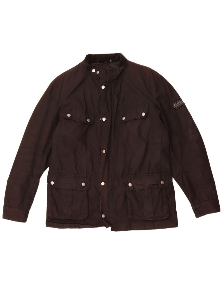 Giacca da uomo in cotone cerato Barbour UK 40 grande cotone nero