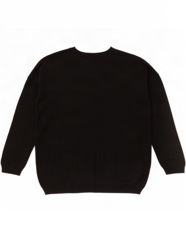 Maglione maglione girocollo da donna Marks & Spencer UK 14 medio nero