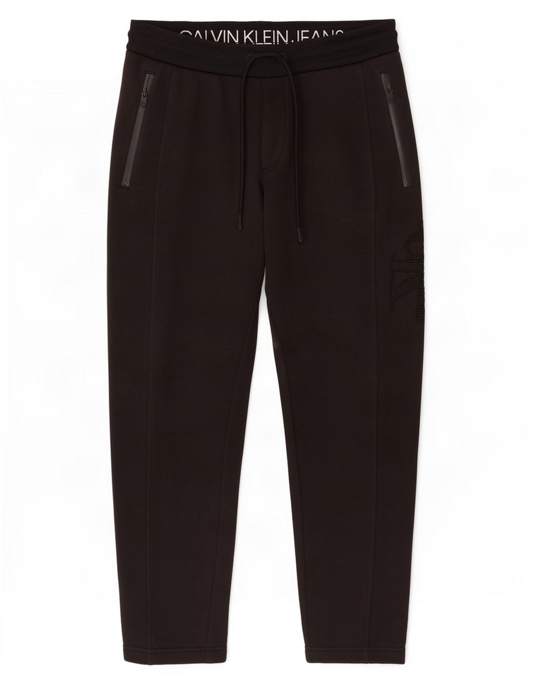 Pantaloni da tuta da uomo Calvin Klein Jeans in cotone nero medio