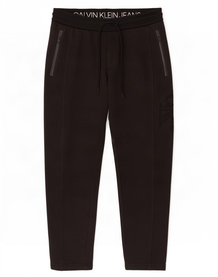 Pantaloni da tuta da uomo Calvin Klein Jeans in cotone nero medio