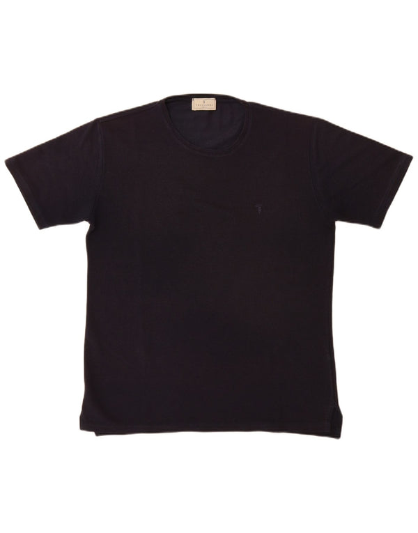 T-shirt donna Trussardi Top UK 14 Medium Blu Navy Poliestere
