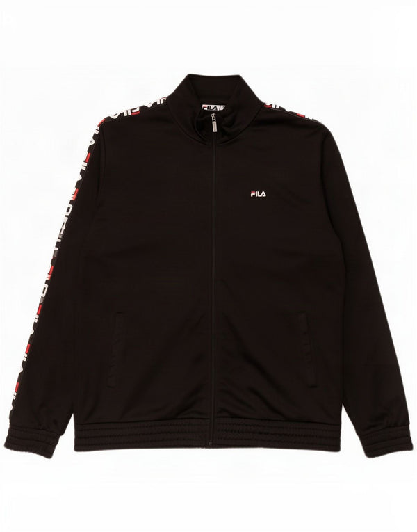 Giacca da tuta grafica da uomo Fila 2XL poliestere nero