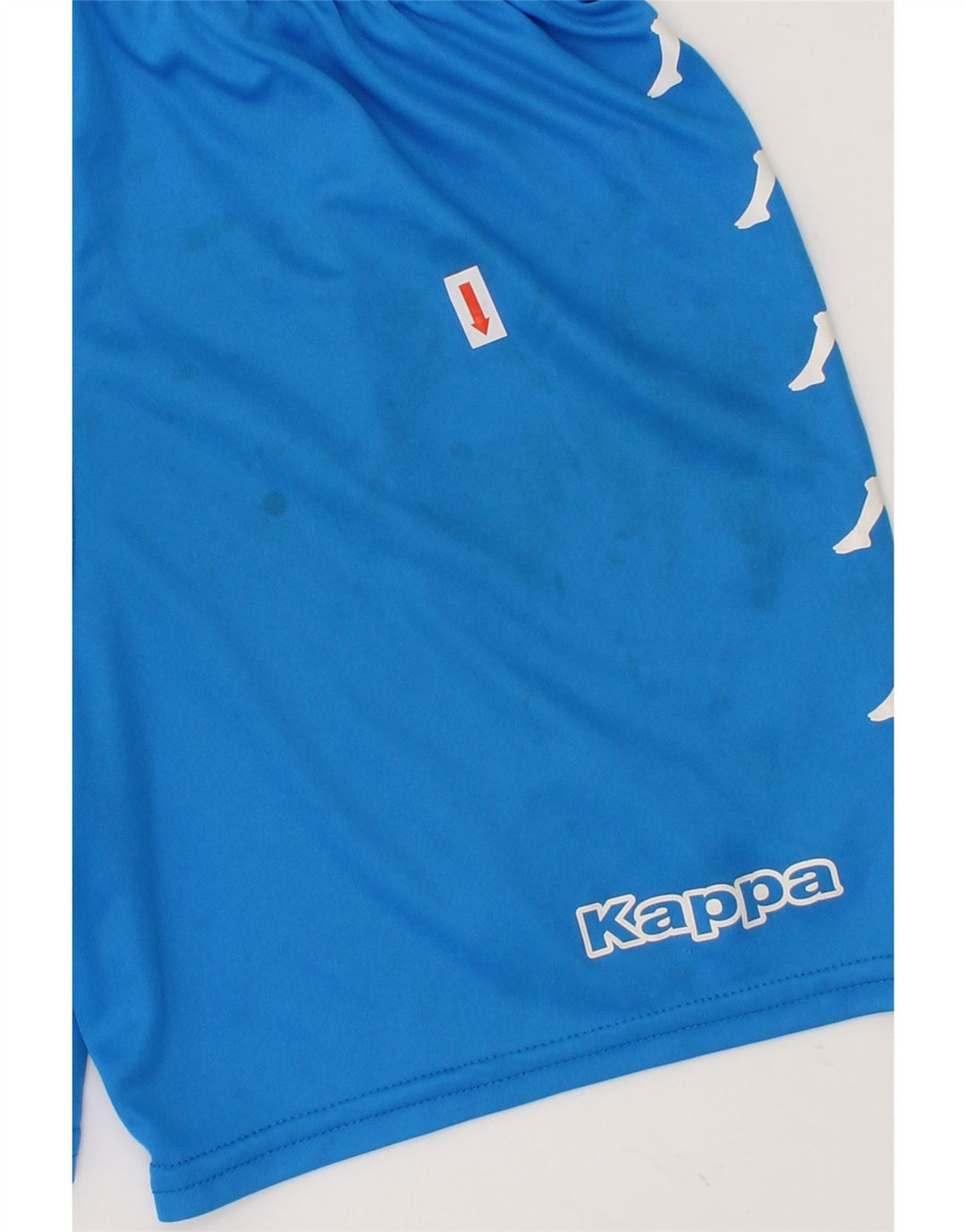 KAPPA Boys Graphic Sport Shorts 7-8 Years Blue Polyester Vintage Kappa and Second-Hand Kappa from Messina Hembry 