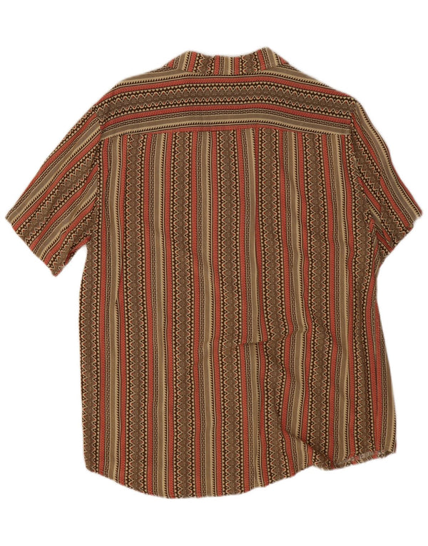 Camicia a maniche corte da uomo Pier One a righe kaki medie