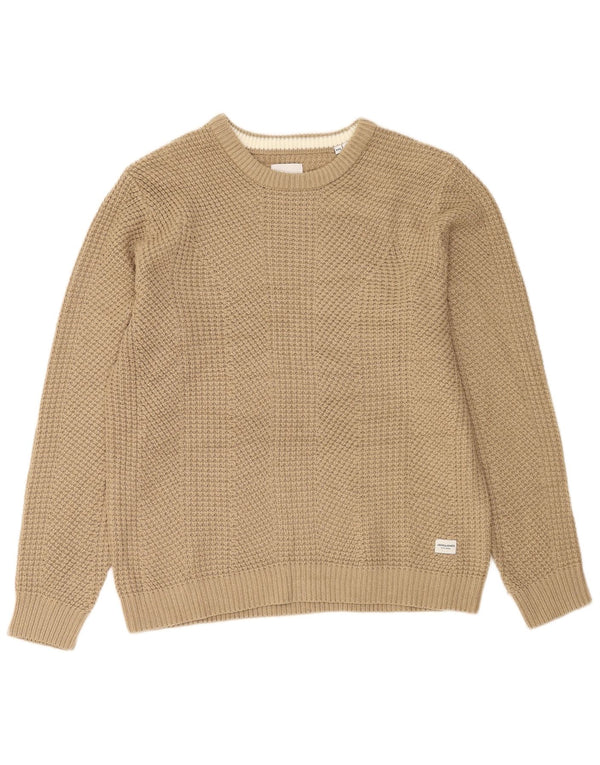 Maglione maglione girocollo da uomo Jack & Jones 2XL Acrilico beige