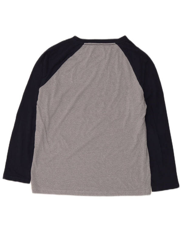 Tommy Hilfiger Top da ragazzo a maniche lunghe 15-16 anni Large Grigio Colourblock