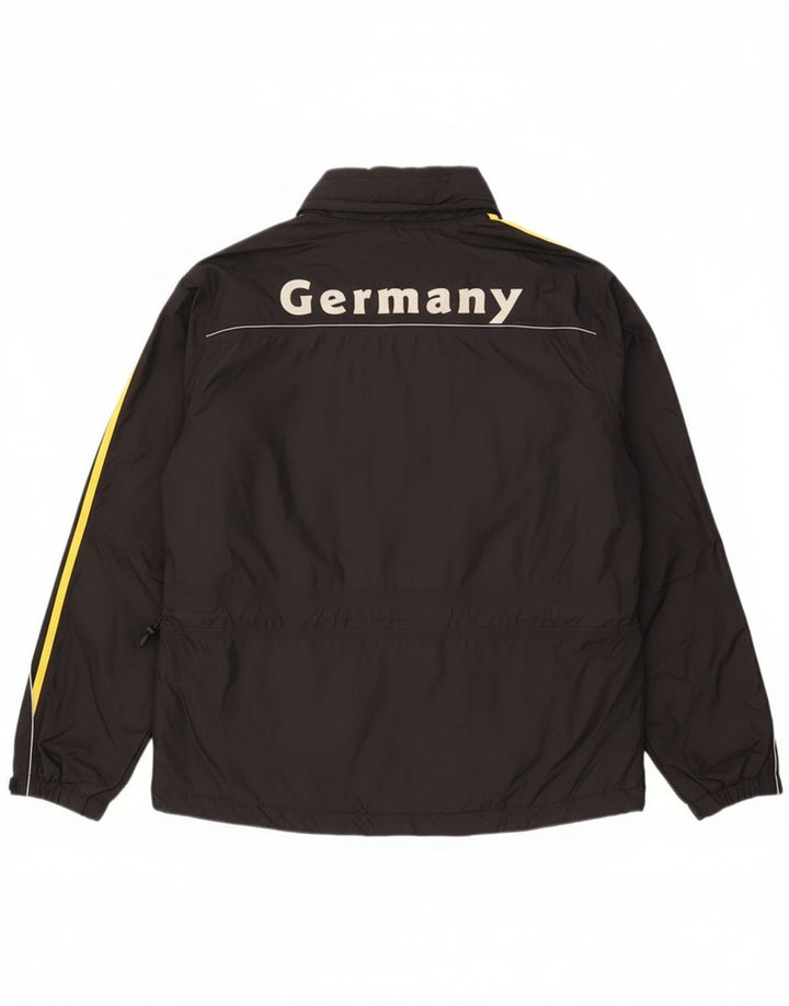 Giacca a vento grafica Adidas da uomo Germania UK 38/40 nylon nero medio