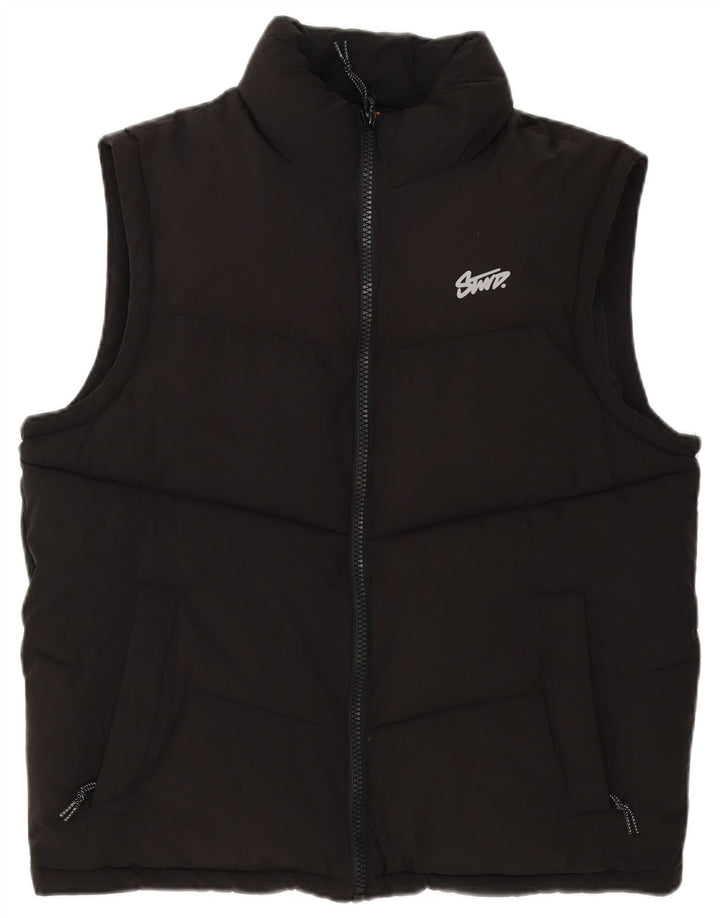 Gilet imbottito da uomo Pull & Bear UK 38 medio nero poliestere