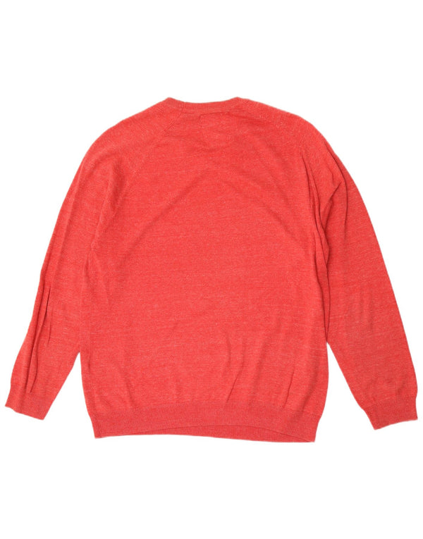 Maglione maglione girocollo da uomo Superdry XL in cotone rosso