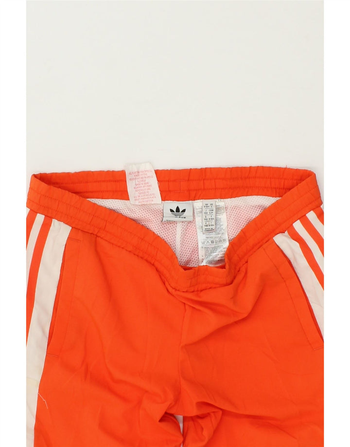 ADIDAS Boys Graphic Sport Shorts 9-10 Years  Orange Colourblock Polyester Vintage Adidas and Second-Hand Adidas from Messina Hembry 
