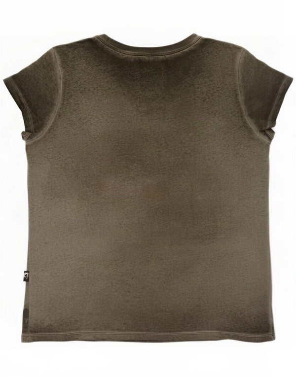 G-Star T-shirt grafica da uomo dal taglio dritto Top XL in cotone kaki tie dye