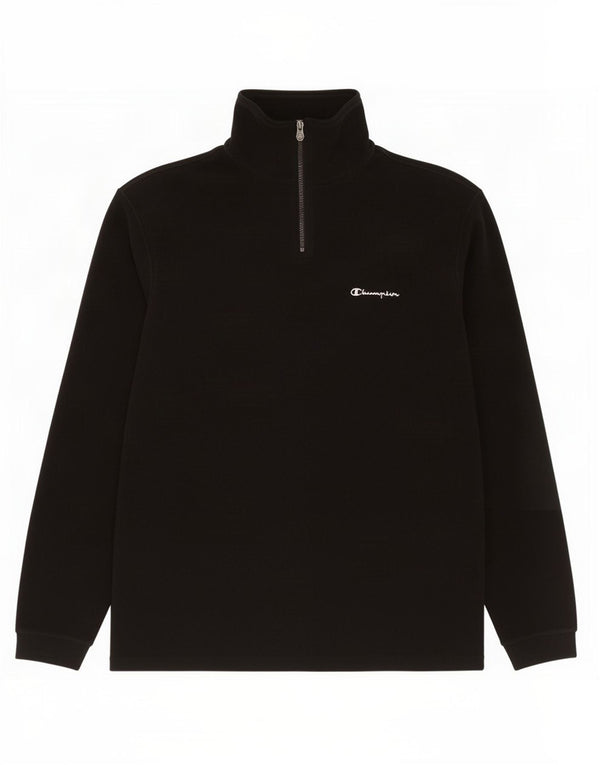 Maglione in pile da uomo con zip e collo Champion 2XL Nero