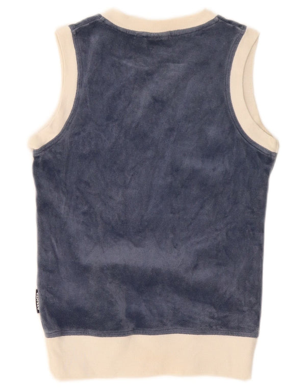 Ellesse Felpa senza maniche da donna UK 8 Small Blu navy