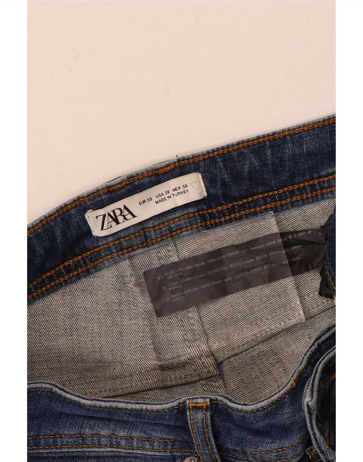 Jeans slim invecchiati da uomo Zara EU 38 Small W30 L26 cotone blu