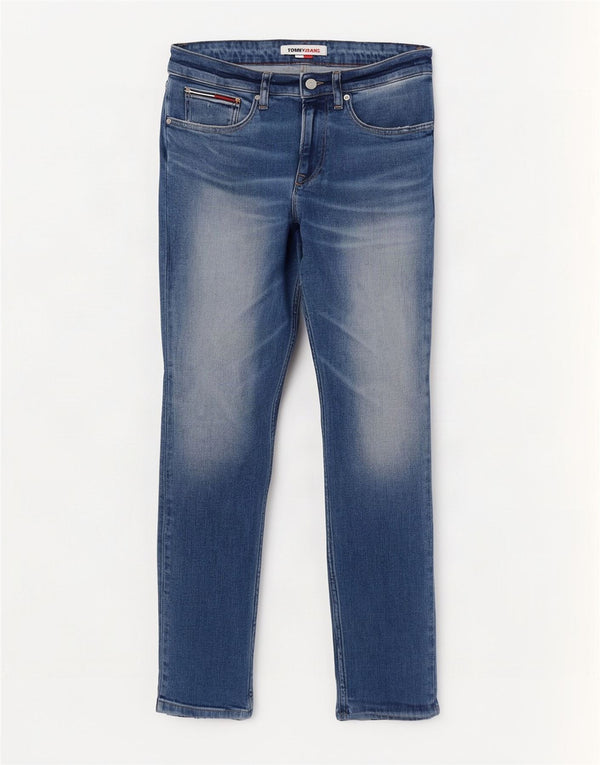 Jeans slim da uomo Tommy Hilfiger W30 L32 cotone blu