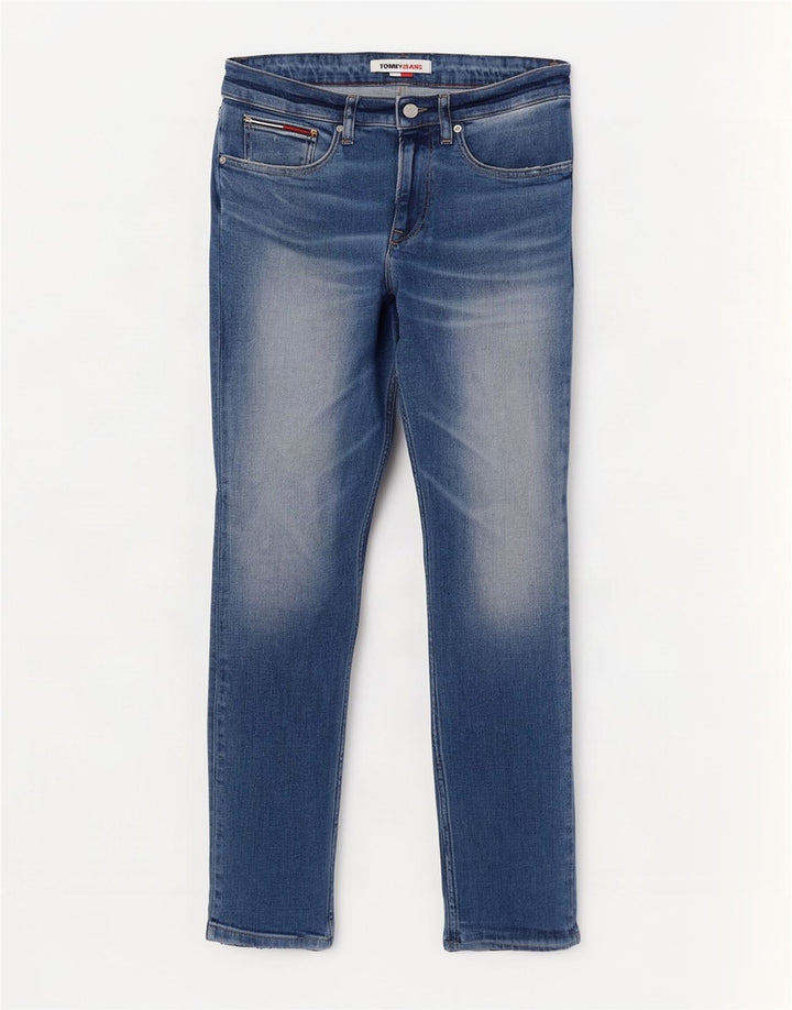 Jeans slim da uomo Tommy Hilfiger W30 L32 cotone blu
