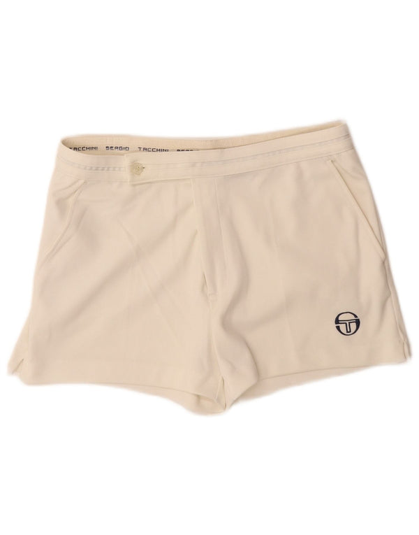 SERGIO TACCHINI Pantaloncini chino da uomo IT 48 Medium W30 Poliestere bianco