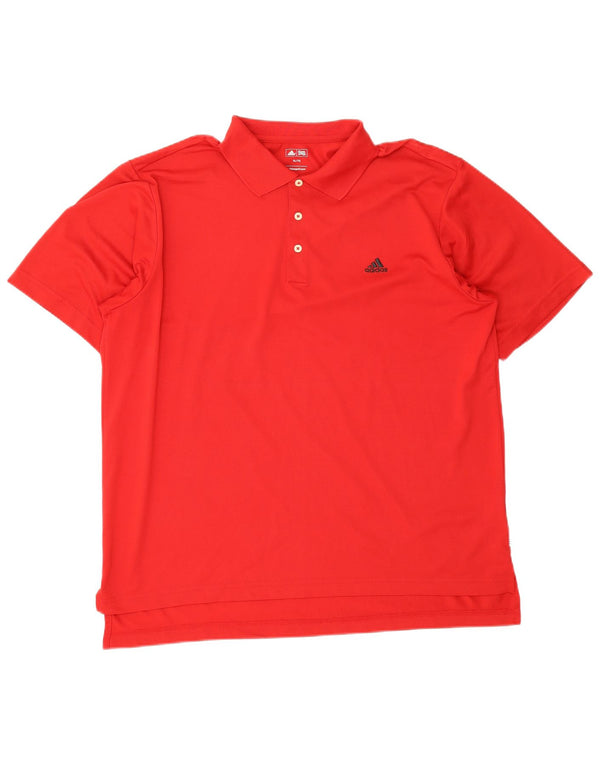 Polo Adidas da uomo XL rossa in poliestere