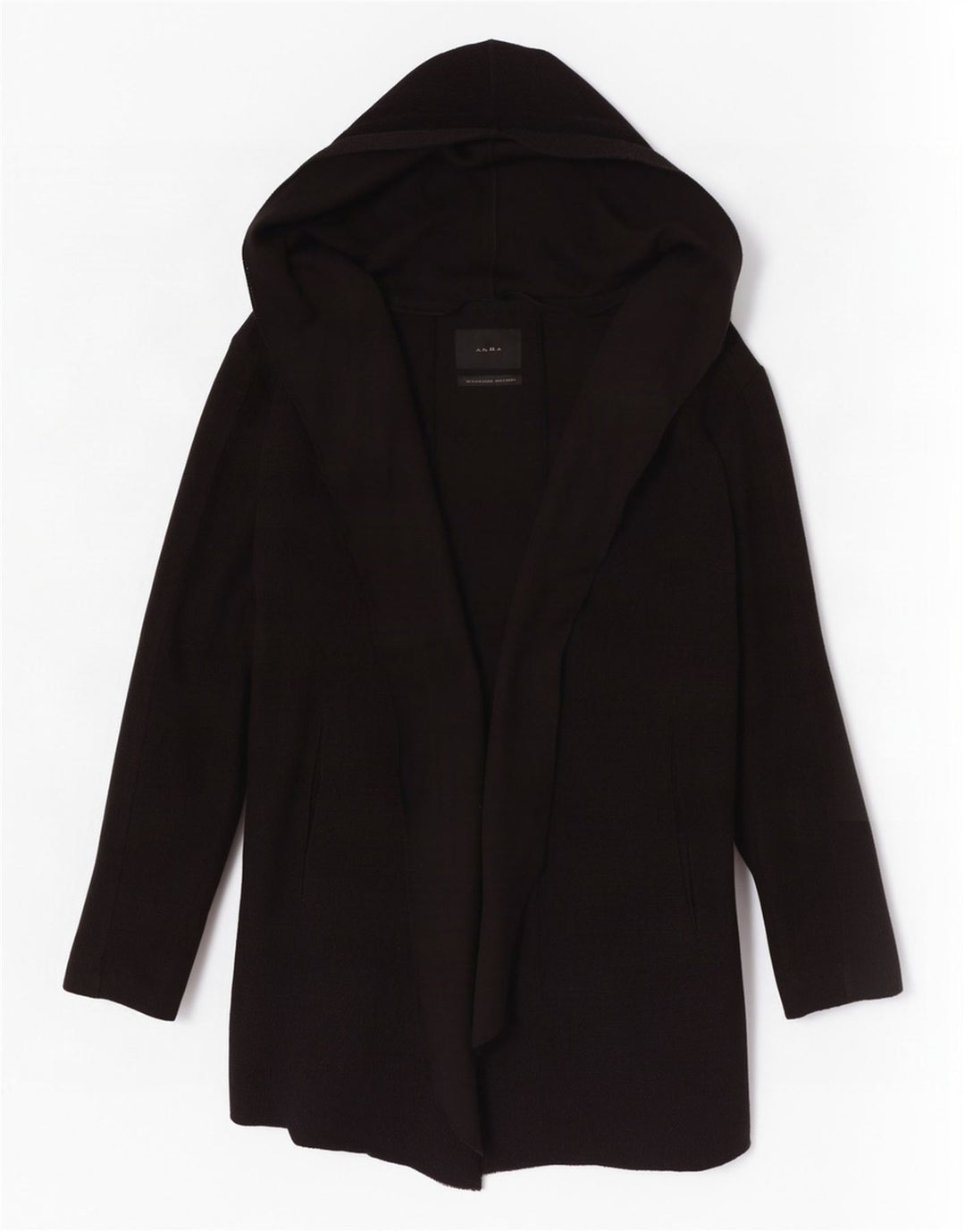Maglione cardigan aperto con cappuccio lungo da uomo Zara nero medio