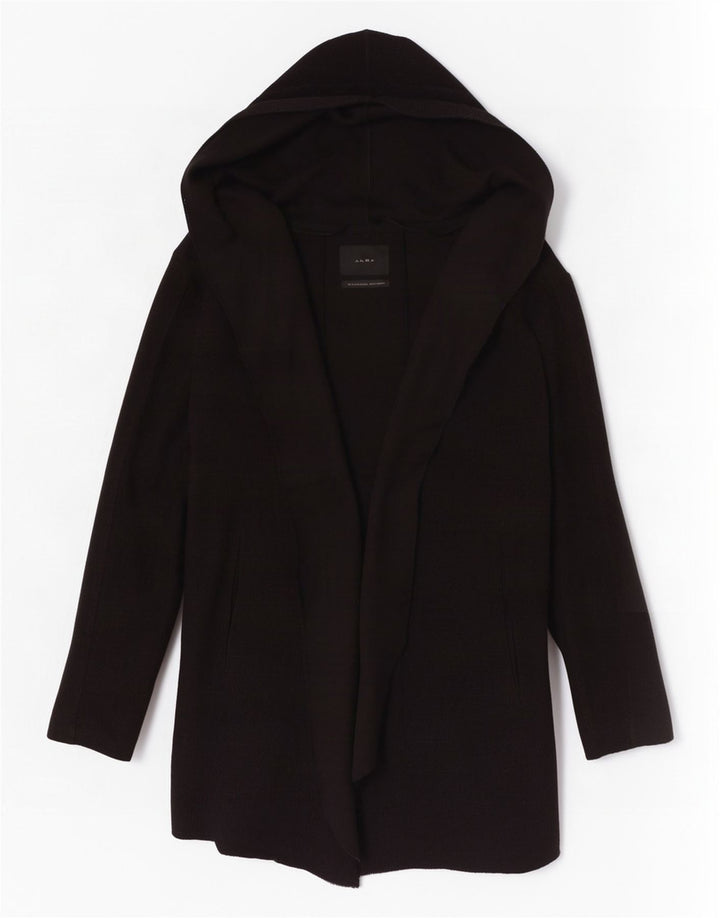 Maglione cardigan aperto con cappuccio lungo da uomo Zara nero medio