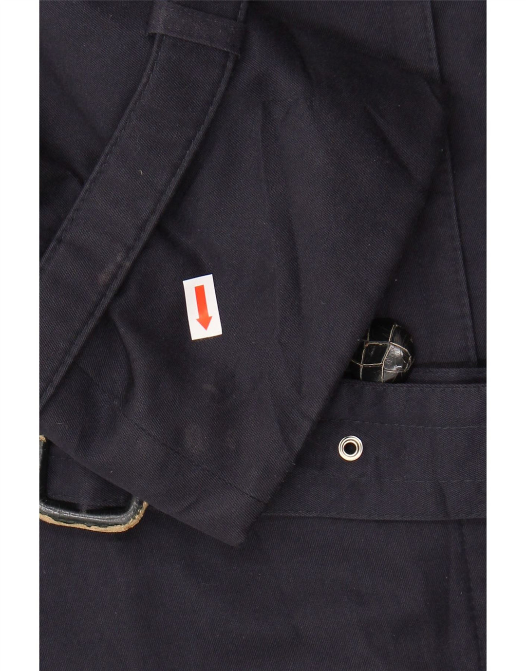 NINO Womens Oversized Trench Coat UK 10 Small Navy Blue Cotton Vintage NINO and Second-Hand NINO from Messina Hembry 