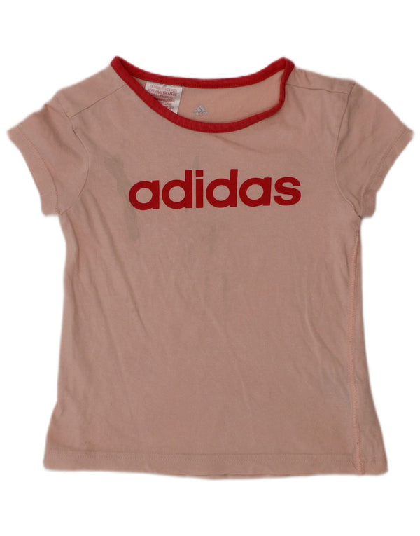 ADIDAS Baby Girls Graphic T-Shirt Top 12-18 Months Pink Cotton