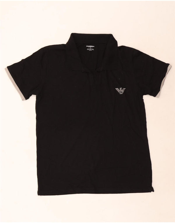 Polo Uomo Emporio Armani IT 54 XL Cotone Colourblock Nero