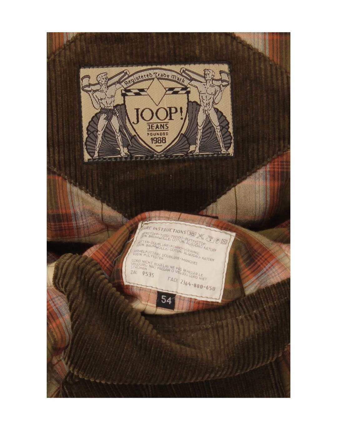 Parka da uomo con cappuccio Joop IT 54 2XL cotone kaki