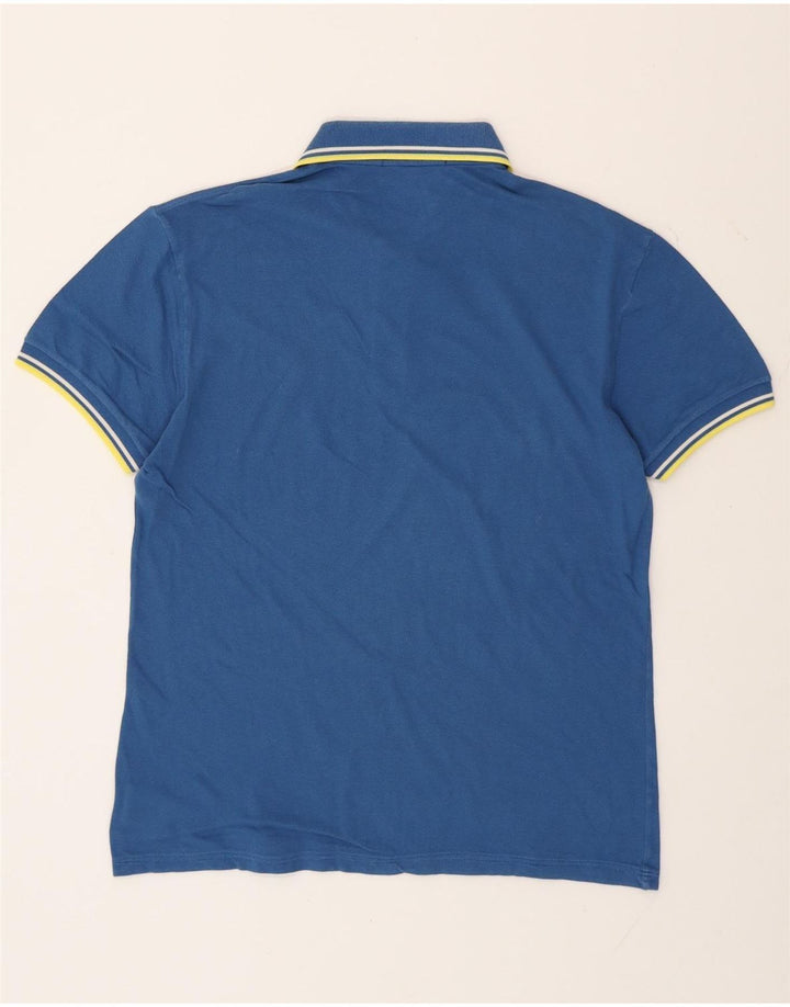 FRED PERRY Polo da uomo leggera ed elasticizzata in cotone blu medio