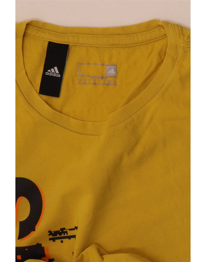 Maglietta grafica da uomo Adidas Top grande gialla
