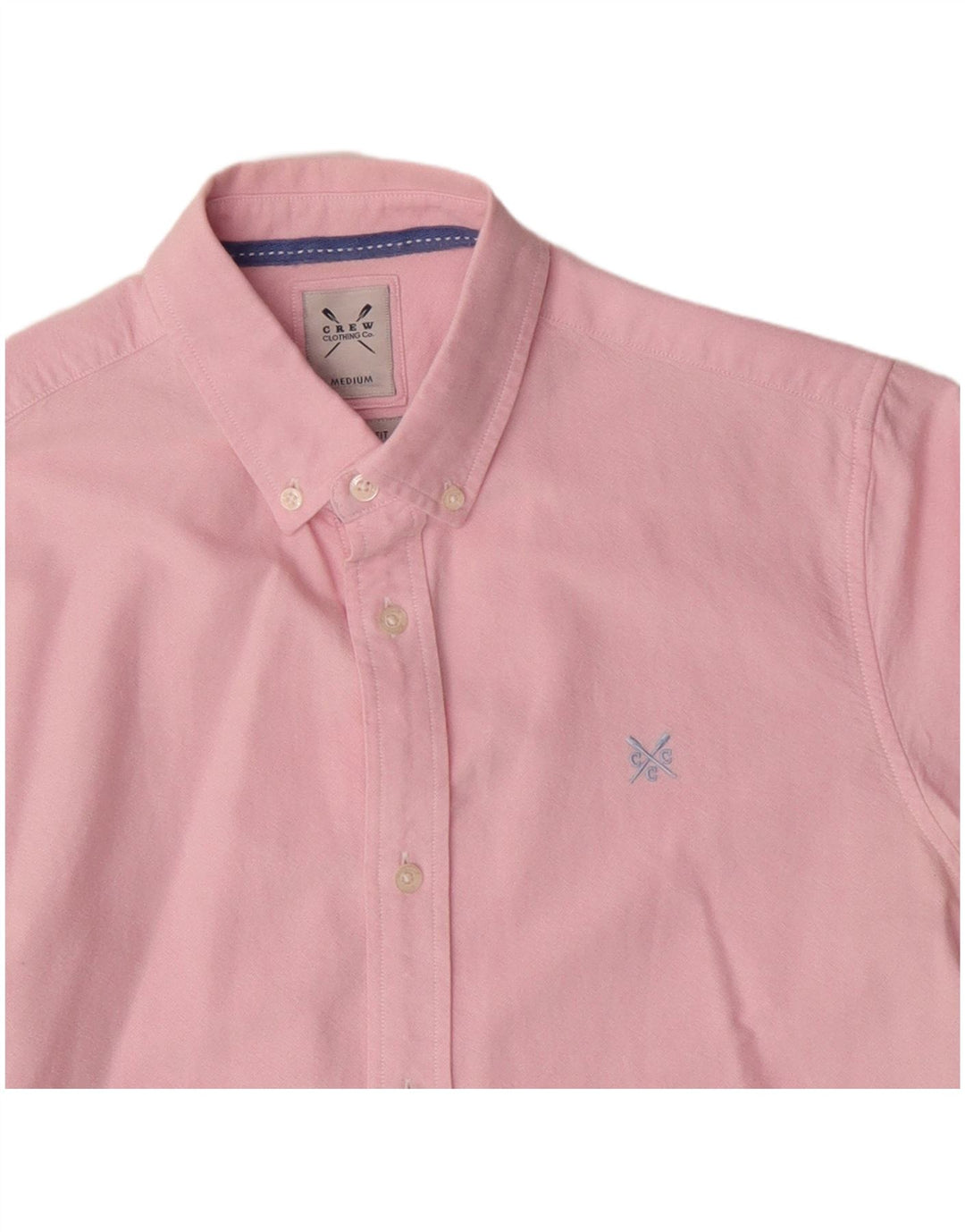 CREW CLOTHING Camicia da uomo in cotone rosa medio