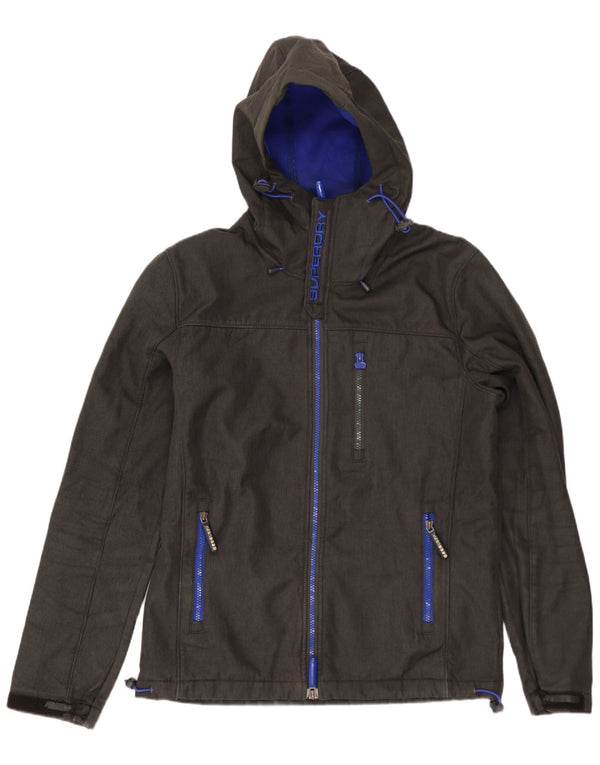 Giacca a vento con cappuccio da uomo SUPERDRY The Windtrekker UK 38 Grigio medio