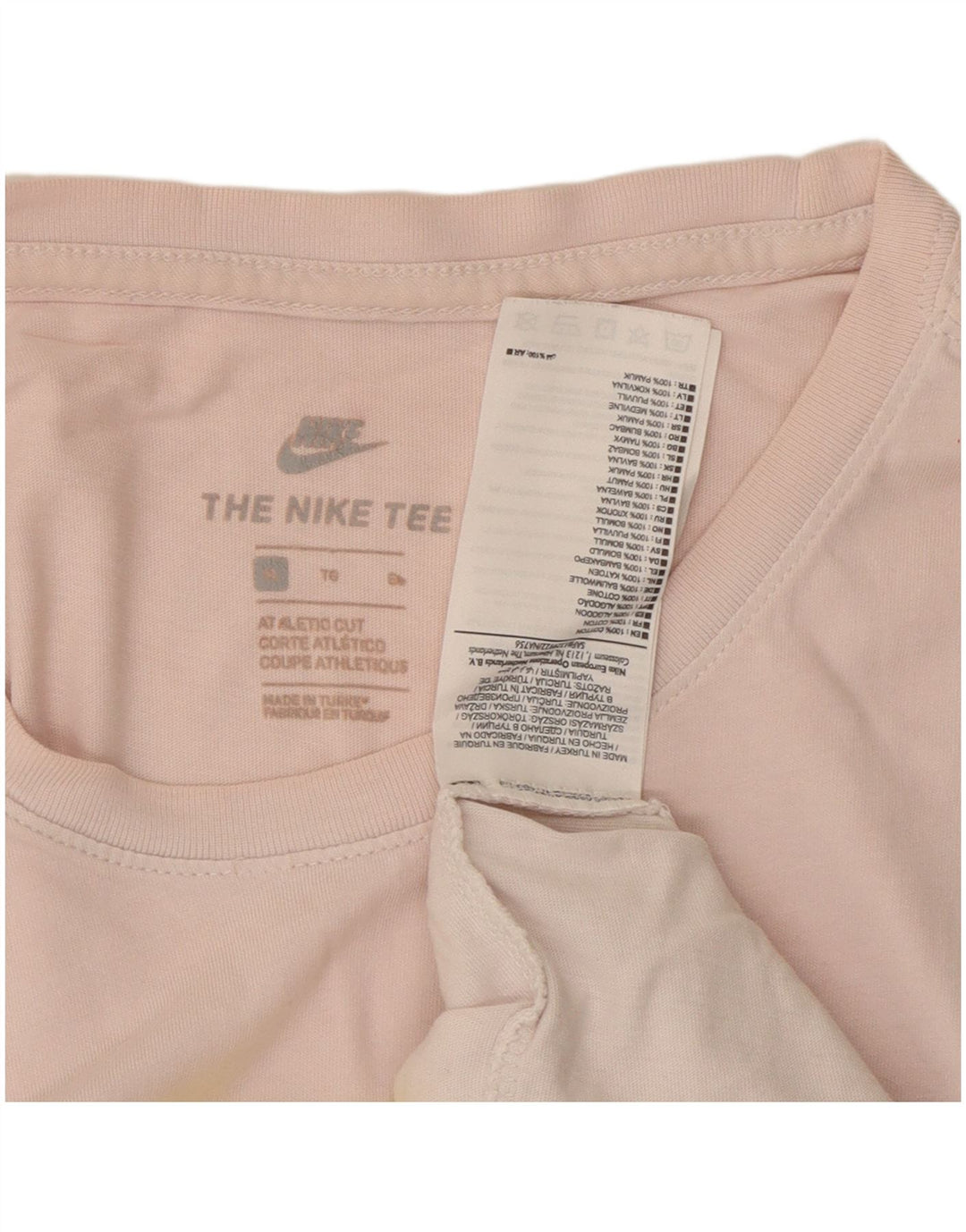 NIKE T-shirt grafica da uomo dal taglio atletico Top XL in cotone rosa