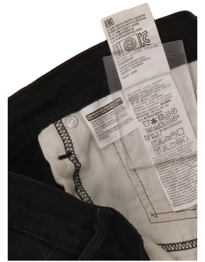 LEVI'S Jeans 511 Slim da Donna W32 L32 Cotone Nero