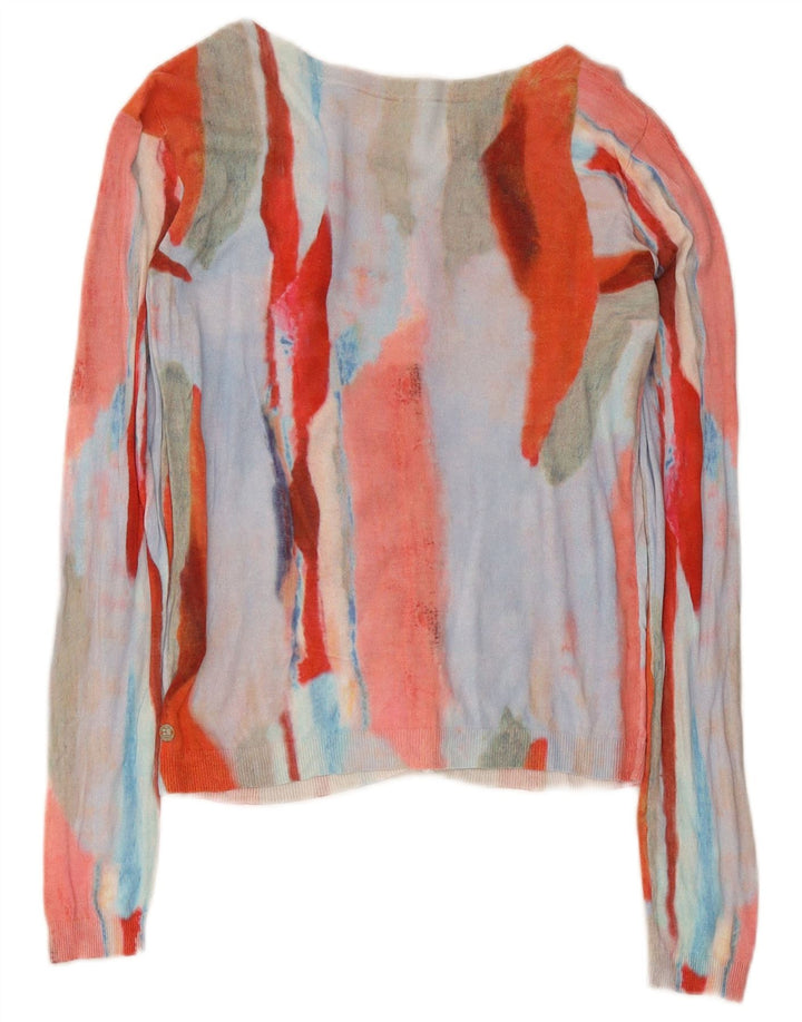 Maglione cardigan da donna con motivo astratto Hugo Boss UK 10 piccolo multicolore
