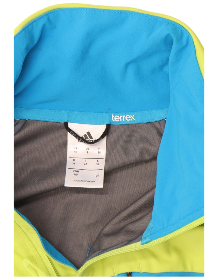 Giacca da tuta da donna Adidas Terrex UK 10 Small Green Colourblock