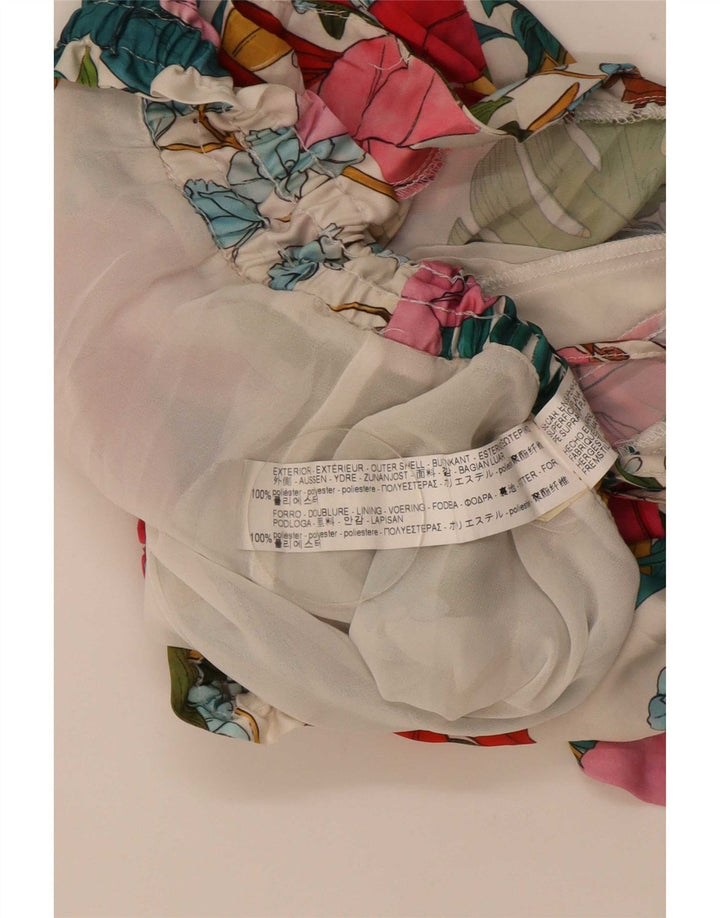 Pantaloncini Zara da donna grandi W32 in poliestere floreale multicolore
