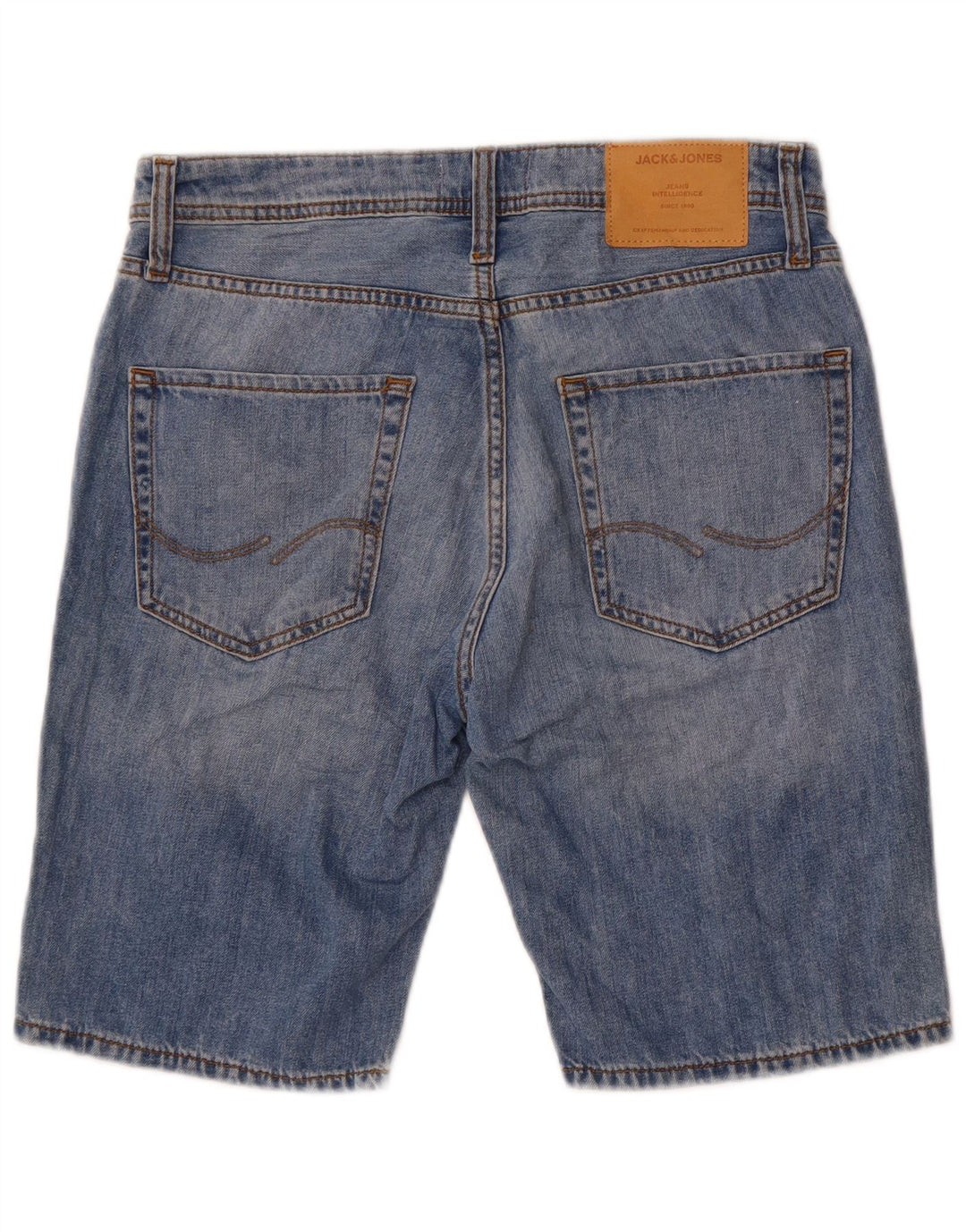 Pantaloncini di jeans regolari da uomo Jack & Jones piccoli W29 cotone blu