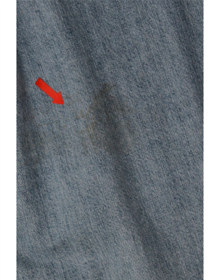 Cappotto in denim oversize invecchiato da donna Levi's UK 10 piccolo cotone blu