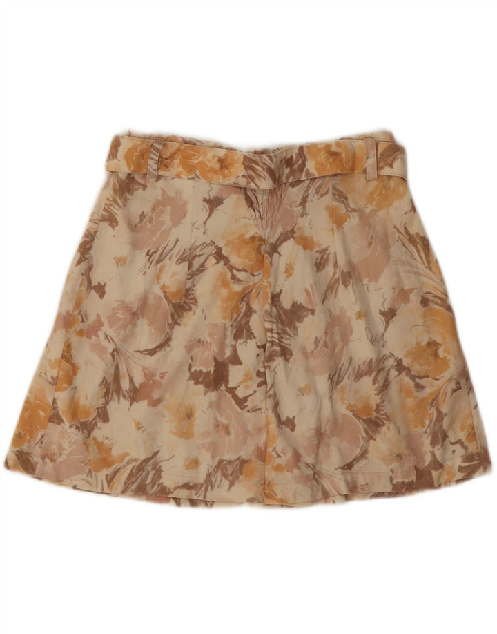 VINTAGE Womens Chino Shorts Small W28  Beige Floral Vintage Vintage and Second-Hand Vintage from Messina Hembry 