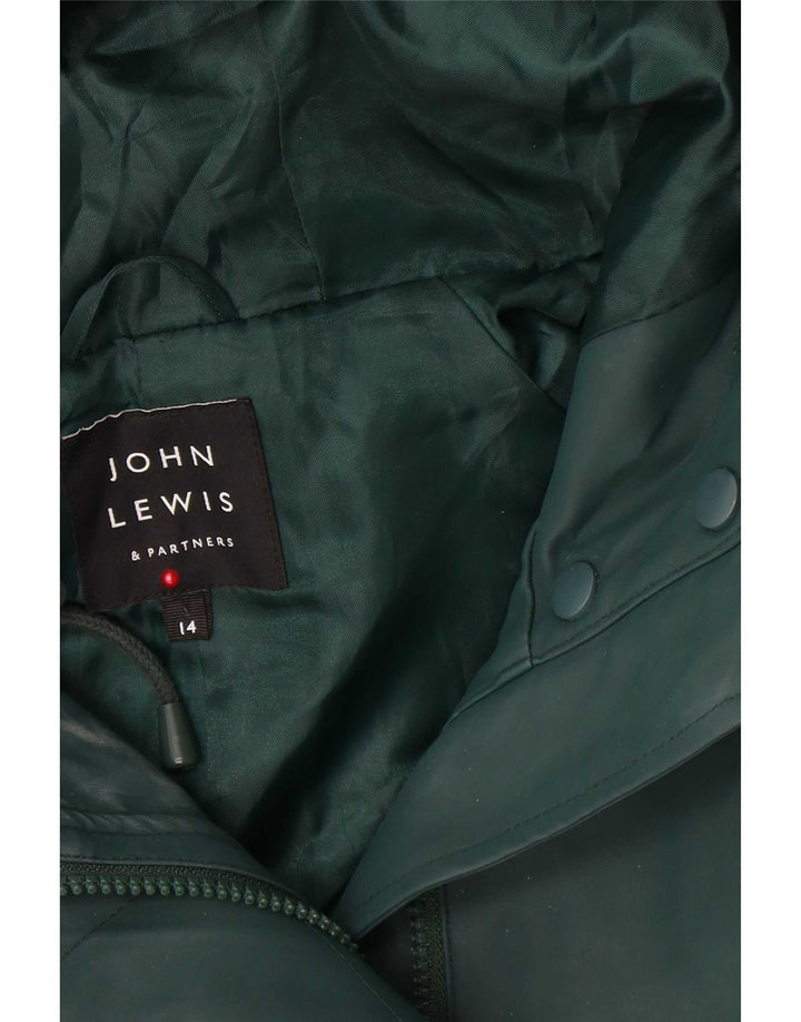 Giacca a vento con cappuccio da donna John Lewis UK 14 Large Verde Poliestere