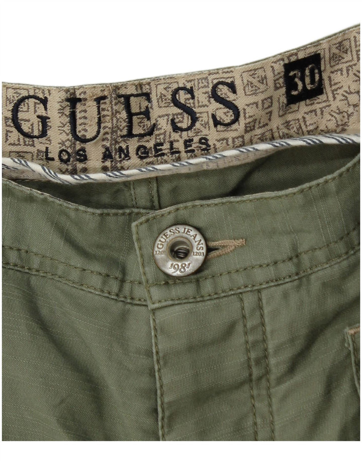 Pantaloncini cargo da uomo Guess W30 medio cotone kaki