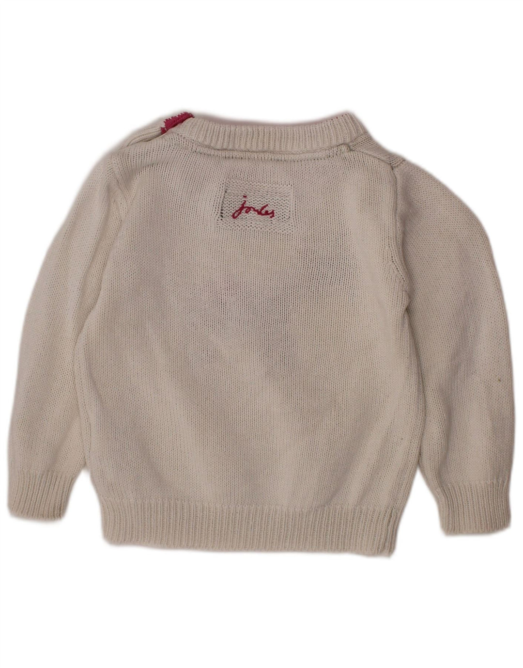 JOULES Maglione con scollo a barchetta per neonata 12-18 mesi bianco con stampa animalier
